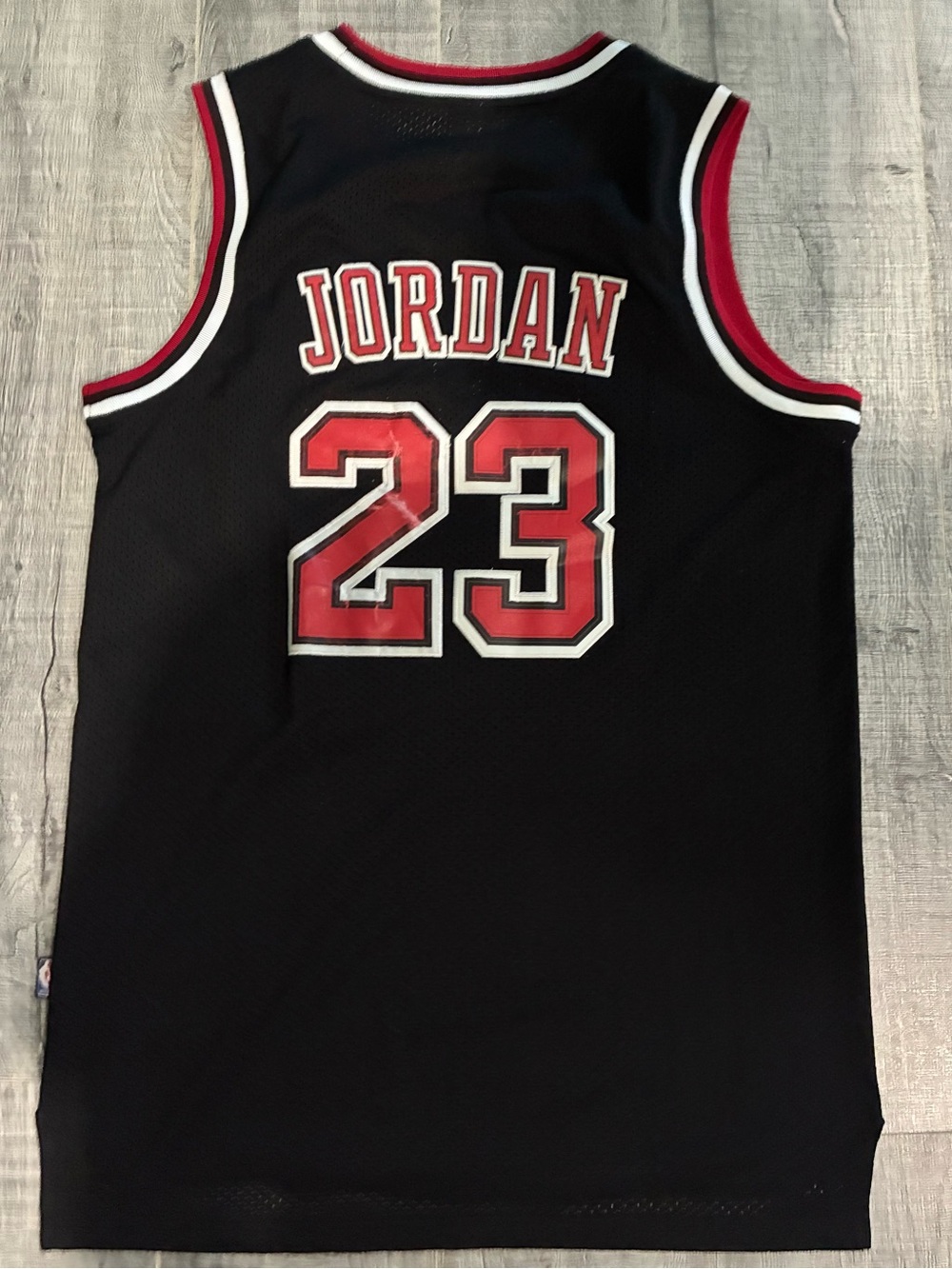 Michael Jordan Black & Red Nike 23 Basketball Jersey